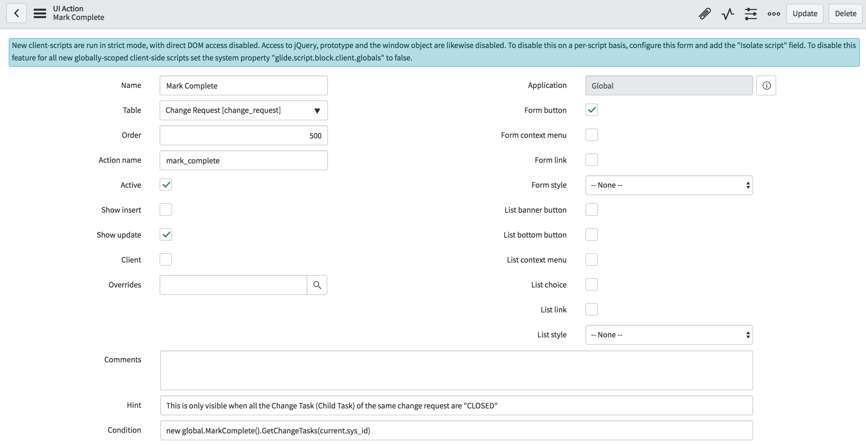 Servicenow Task Ui Solved: Hide/Show UI action on the basis of child task - ServiceNow ...