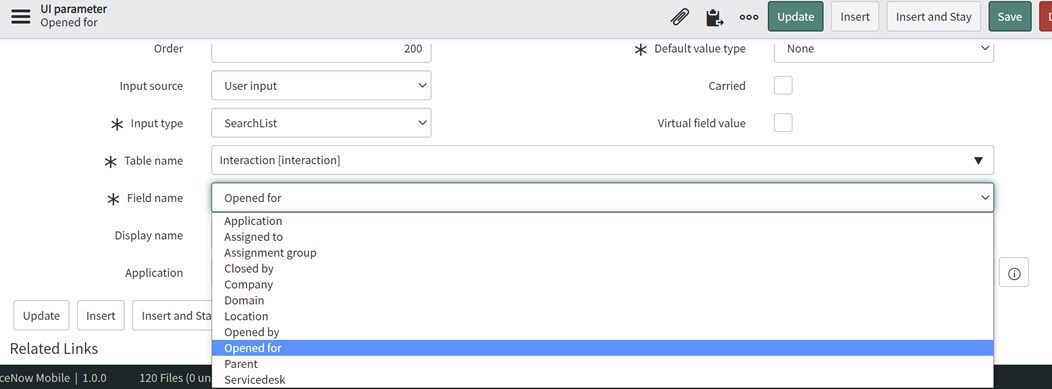 Reference fields in UI parameters? - Page 2 - ServiceNow Community