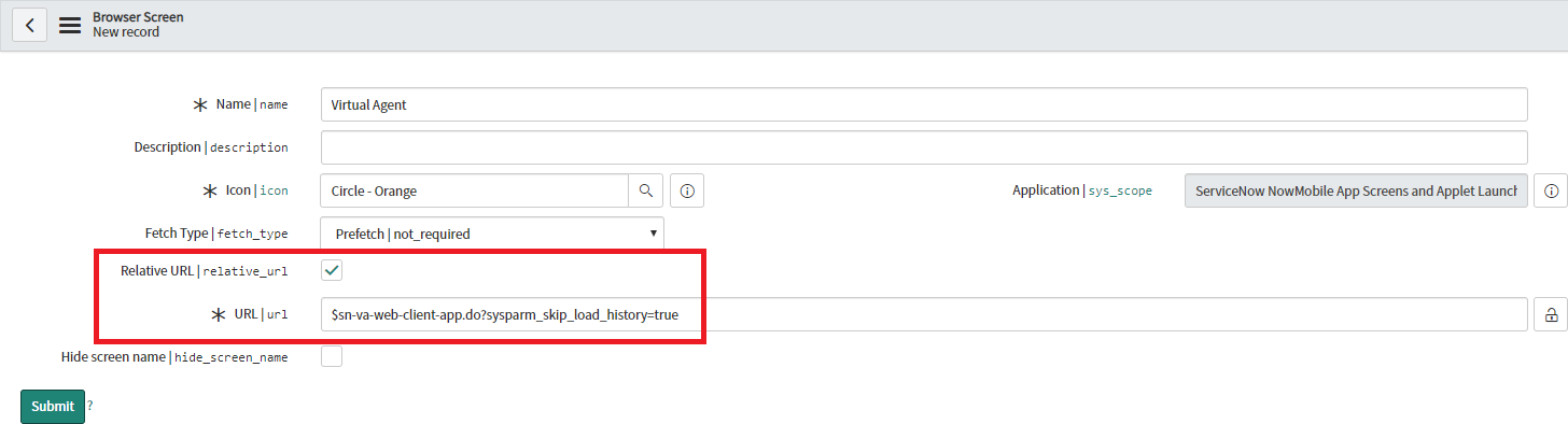 Now Mobile URL Applet (example: Virtual Agent with... - ServiceNow ...