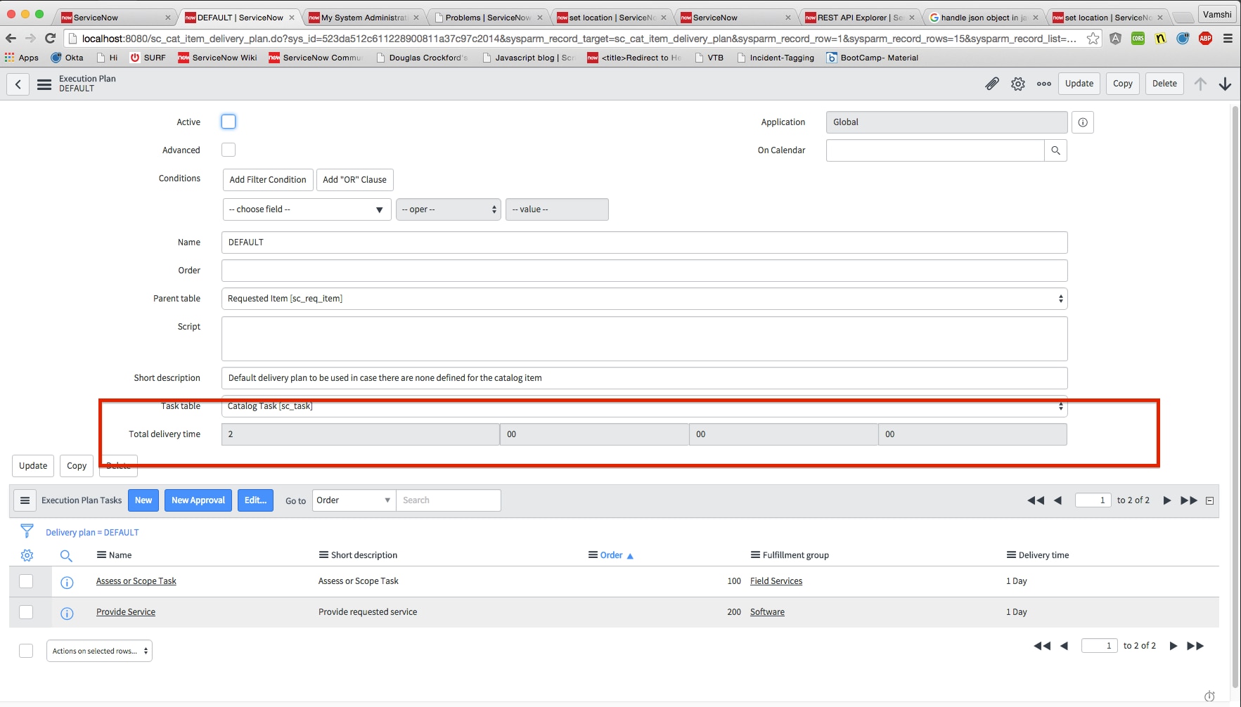 Delivery dates & estimated delivery dates in your ServiceNow