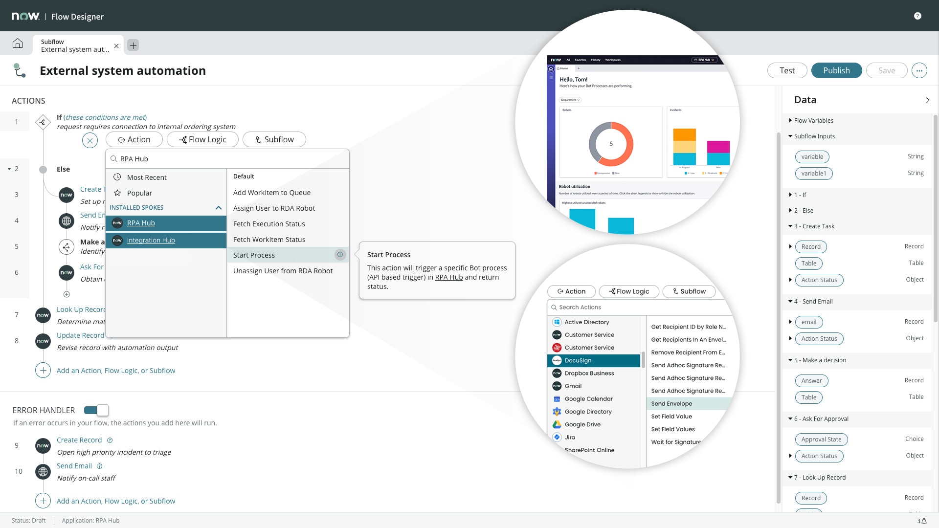 Scan Engine Screen Shot Servicenow What's new in San Diego for Automation Engine - ServiceNow Community