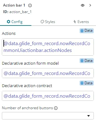Solved: Re: UI Builder - How to use the action bar? - ServiceNow Community