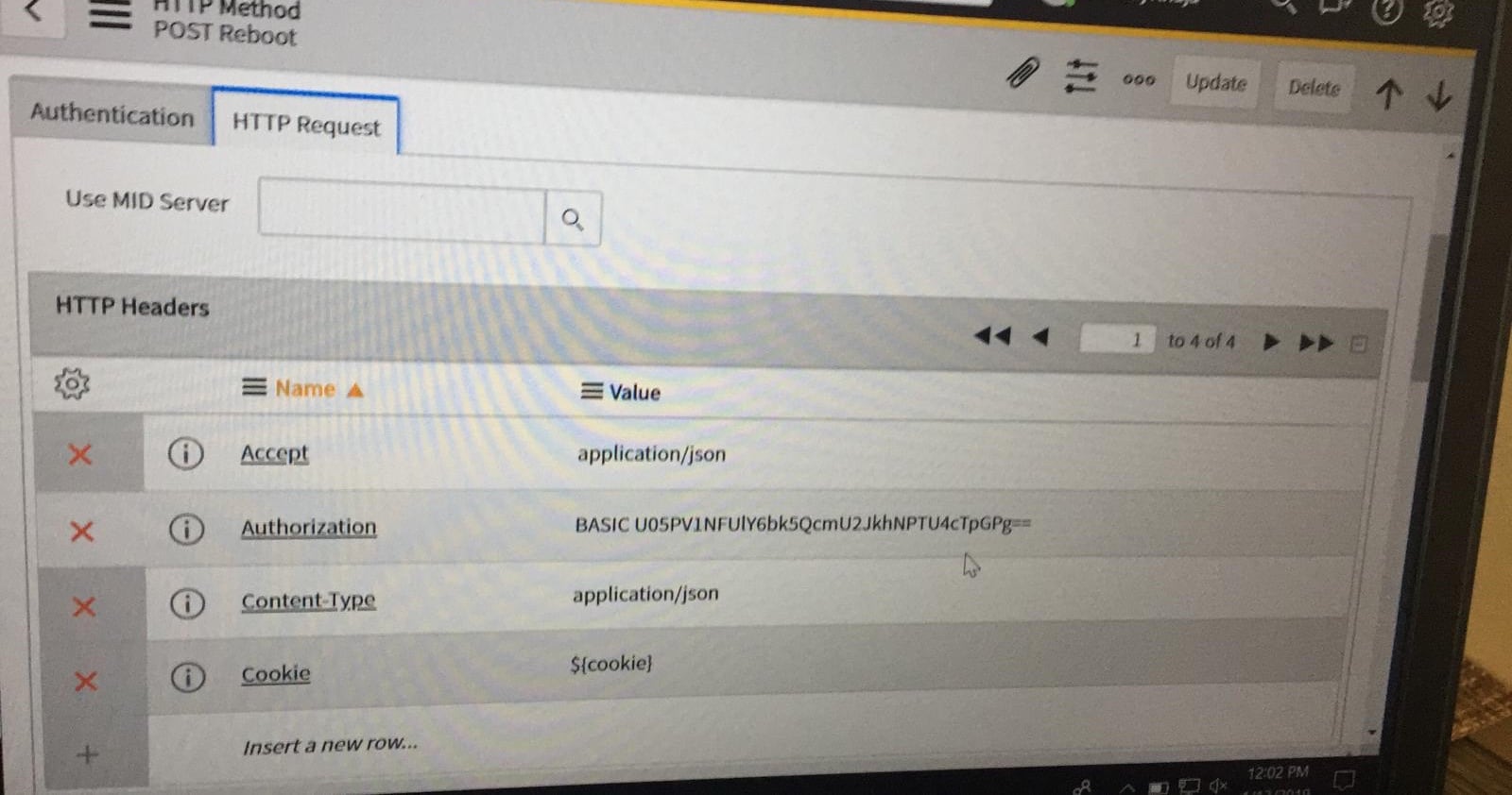 Issue with REST authentication -method failed with... - ServiceNow ...