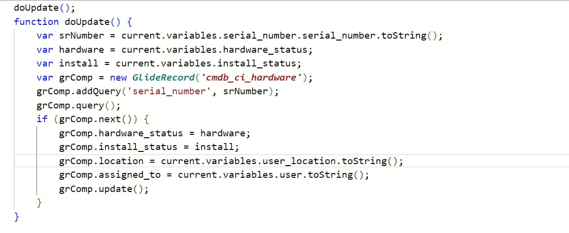 Workflow scripts is not updating the states in CMD... - ServiceNow ...