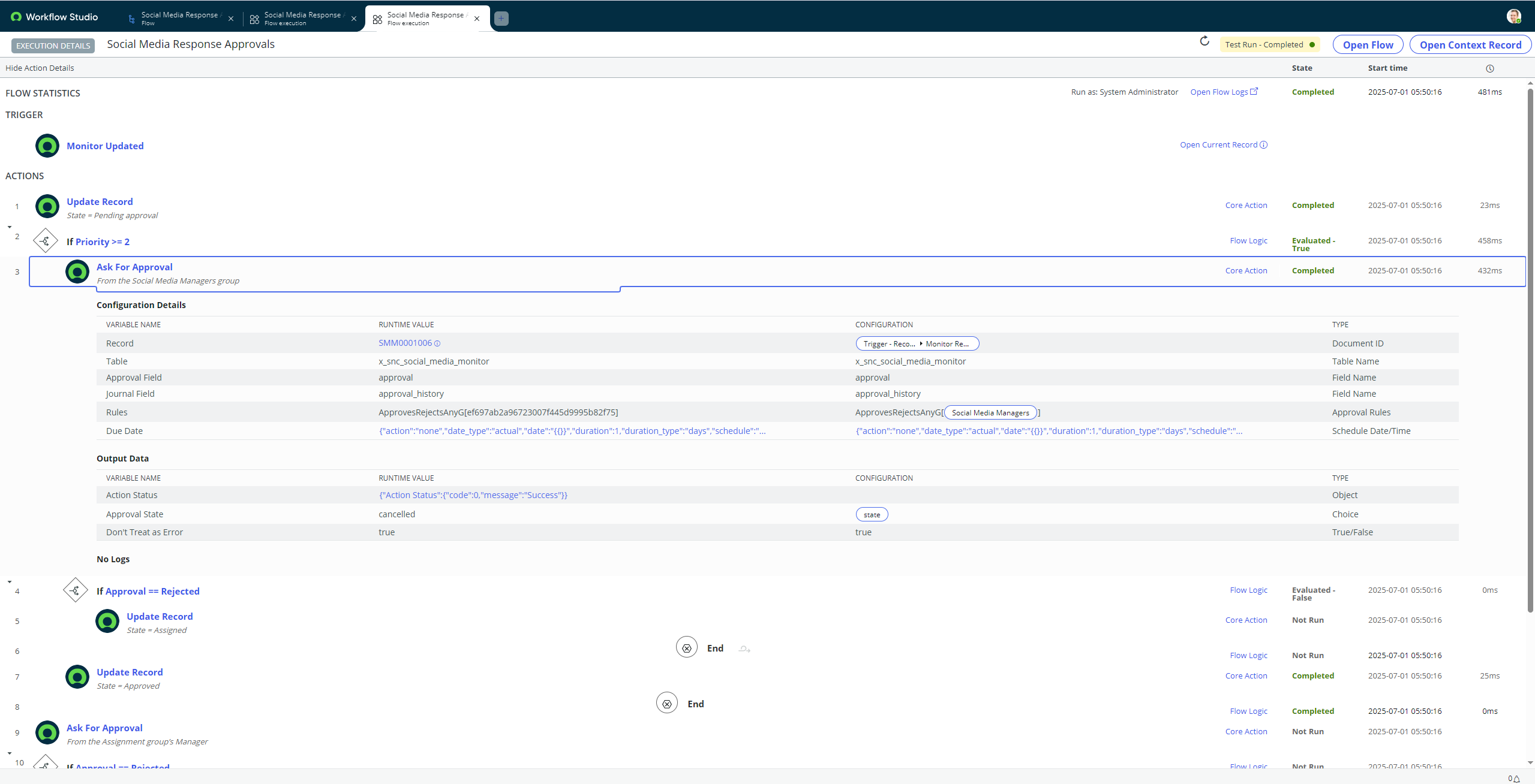 Ask for Approval not working as expected - ServiceNow Community