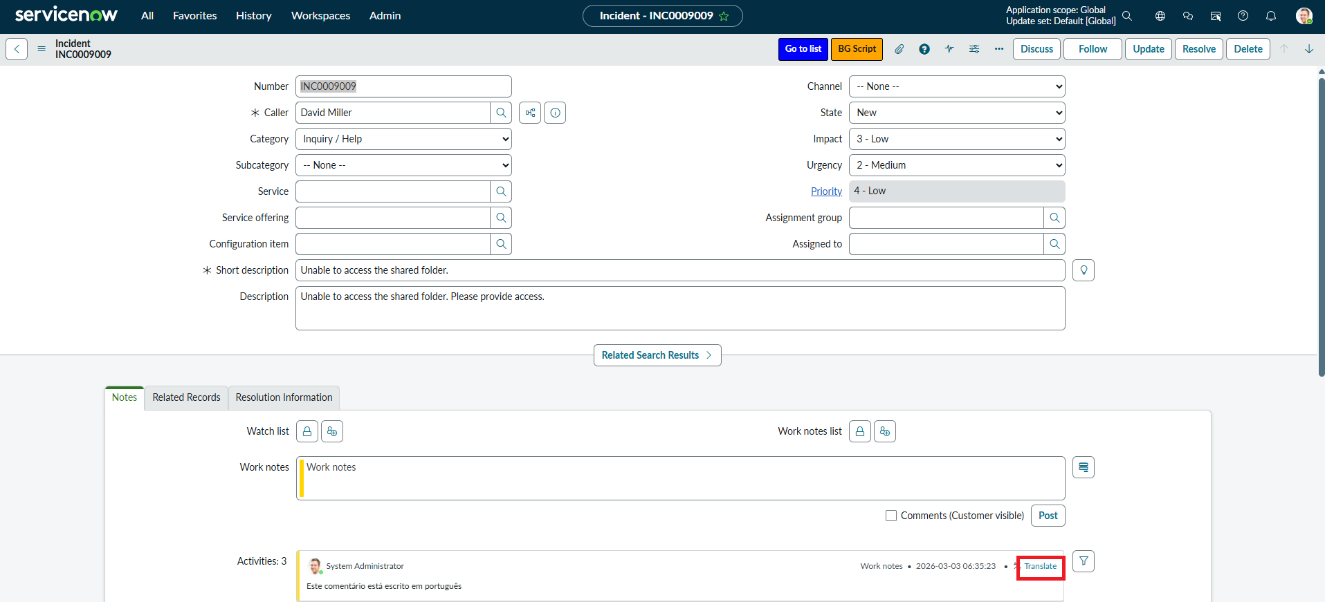 Servicenow Language Translation Solved: Custom Dynamic Translation Configuration - ServiceNow Community
