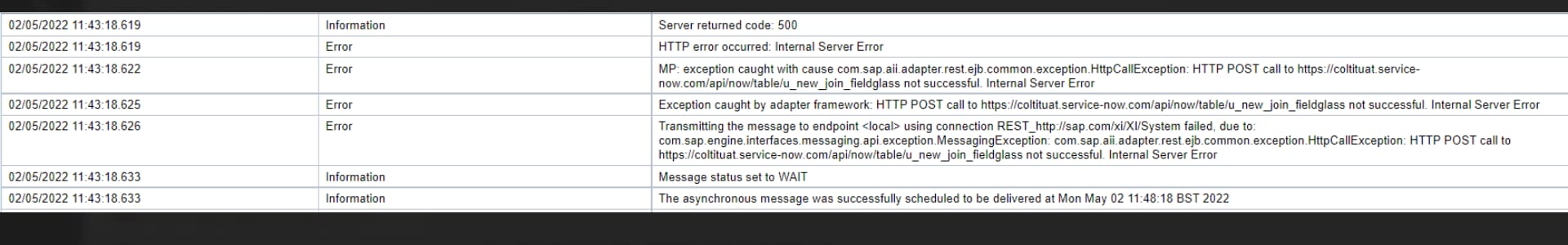 Solved: Rest API receiving data but not sending success ba ...