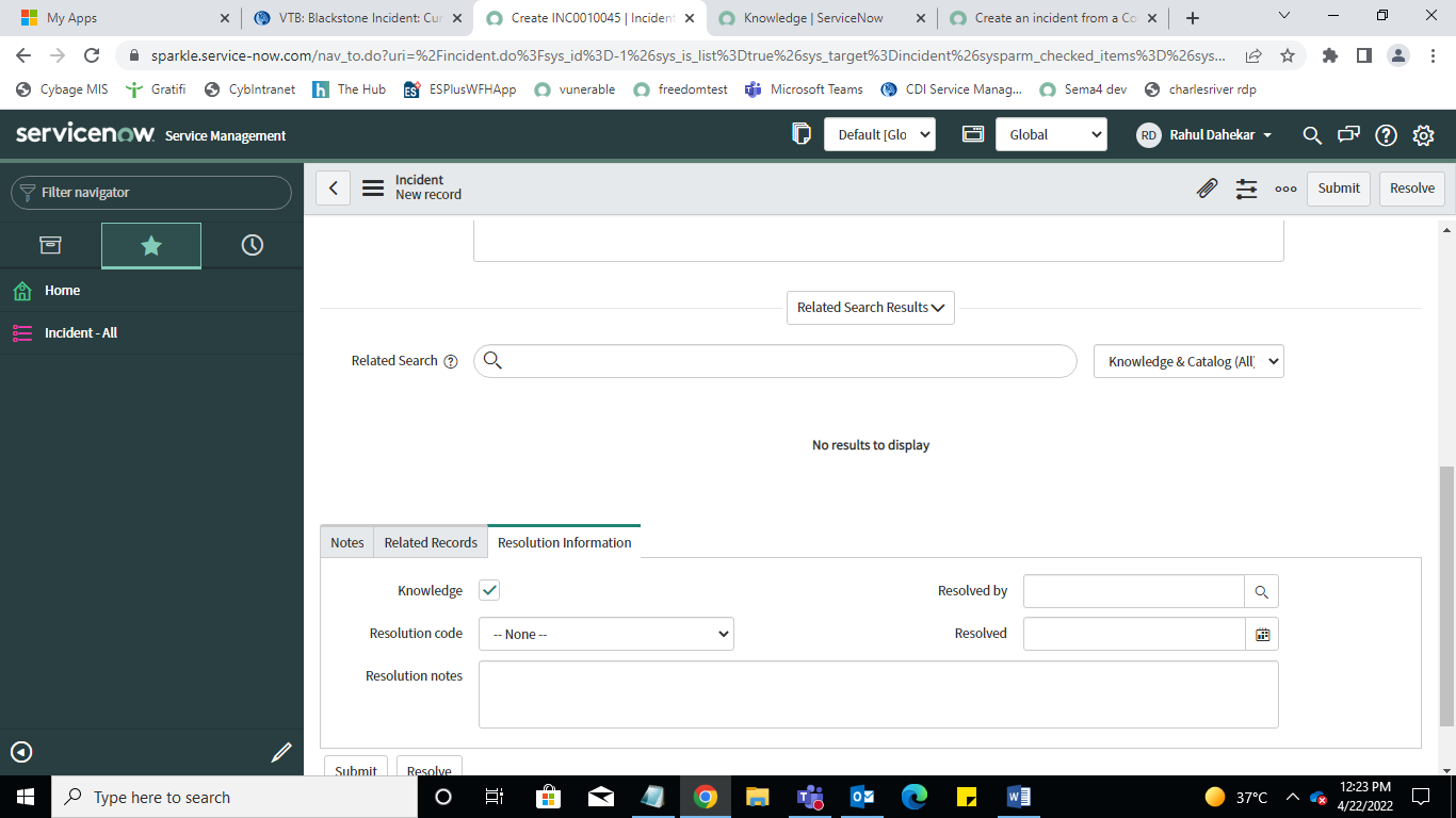 How to add placeholder for work notes & additional... - ServiceNow ...