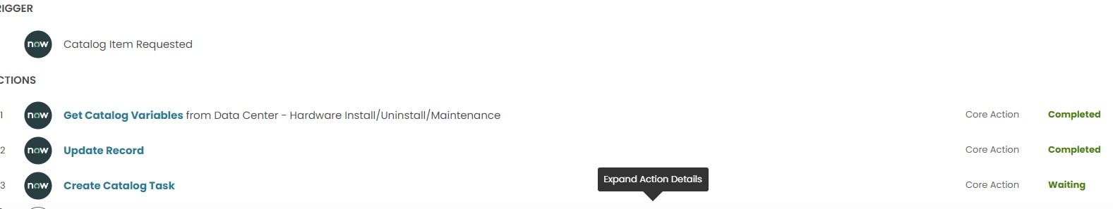 Solved: 'Create Catalog Task' Action with the Wait box sel ...