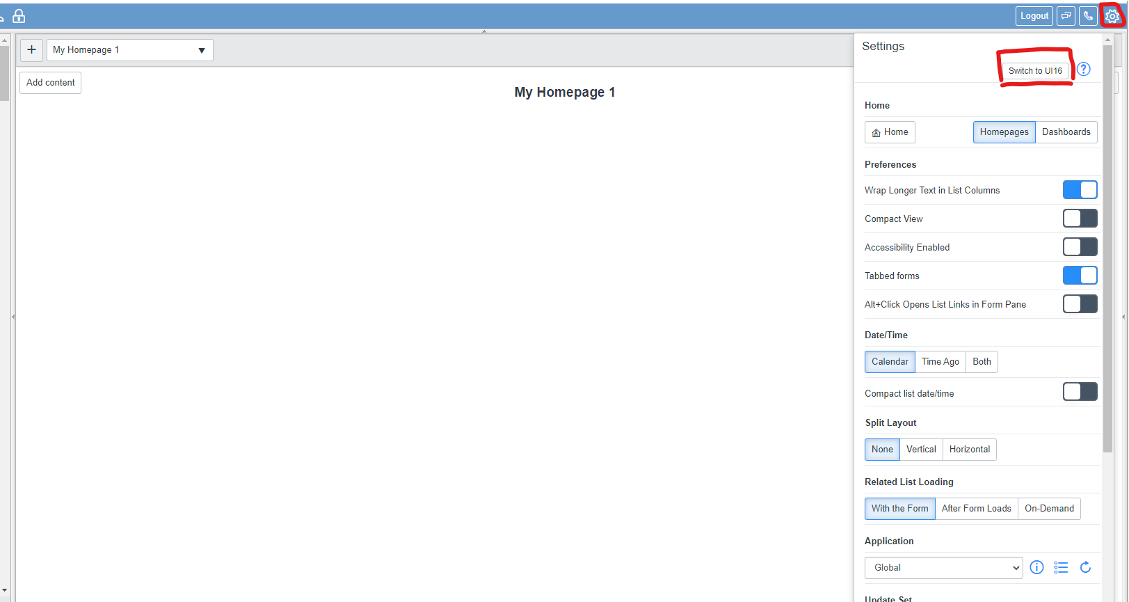 Solved: How to switch back from UI15 to UI16 (After I swit ...