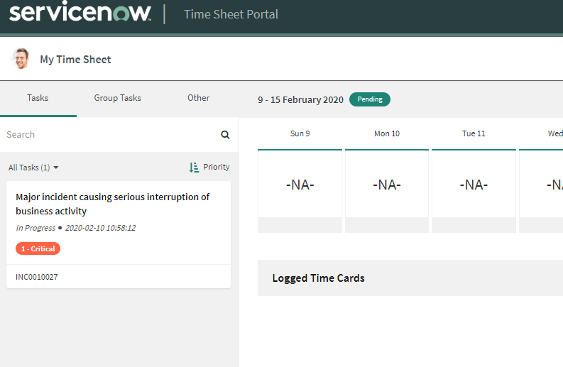 Solved: Time Sheet Portal - Incident Task not showing unt ...