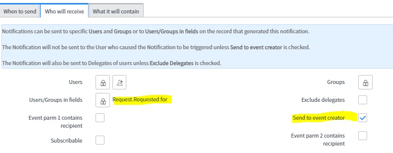 Send email notification to requested_for user - Page 3 - ServiceNow ...