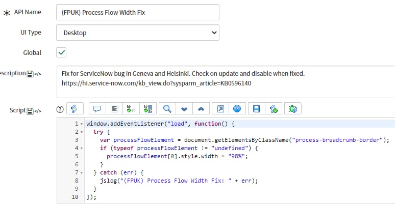 The process flow formatter - ServiceNow Community