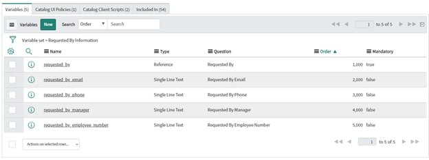 Request Items from one Multi Row Variable Set - ServiceNow Community