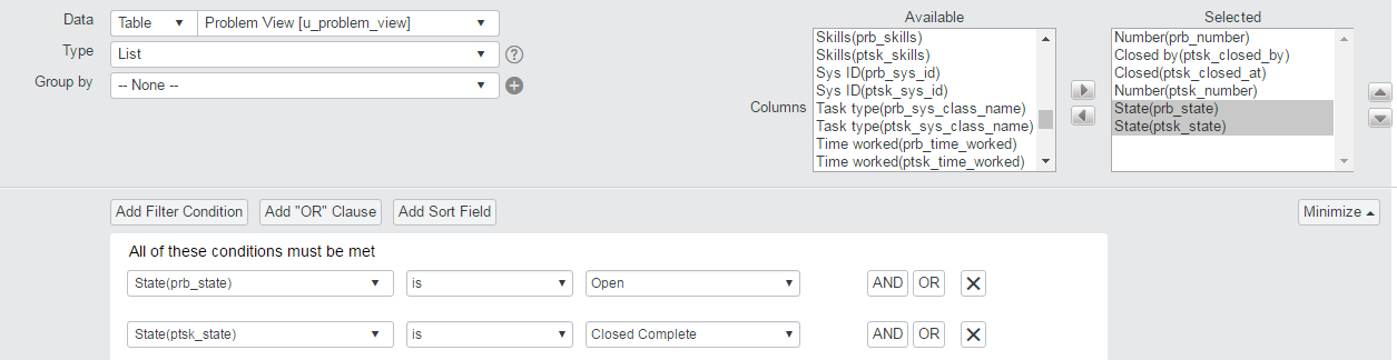 Problem Tasks Servicenow Reporting on Open Problems with All Problem Tasks ... - ServiceNow ...