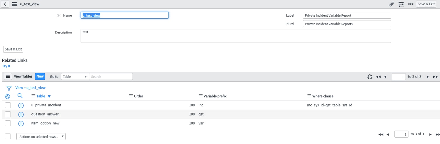 Solved: Help setting up a database view on incident & reco ...