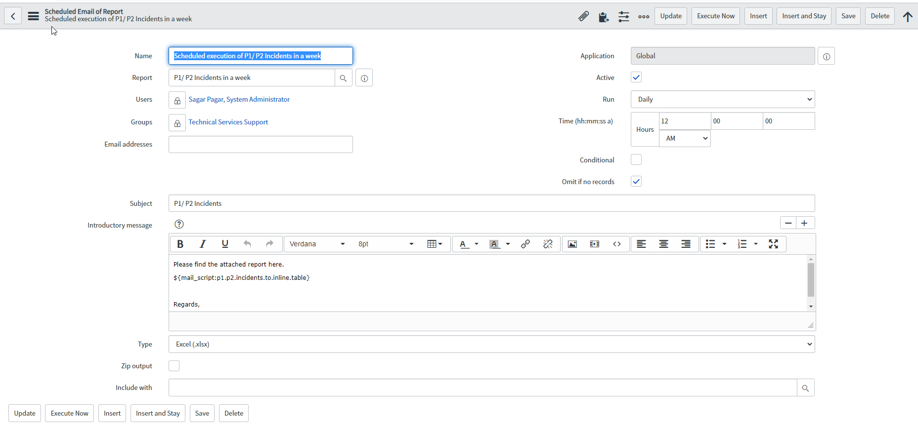 Scheduling a report with an inline table in mail b... - ServiceNow ...