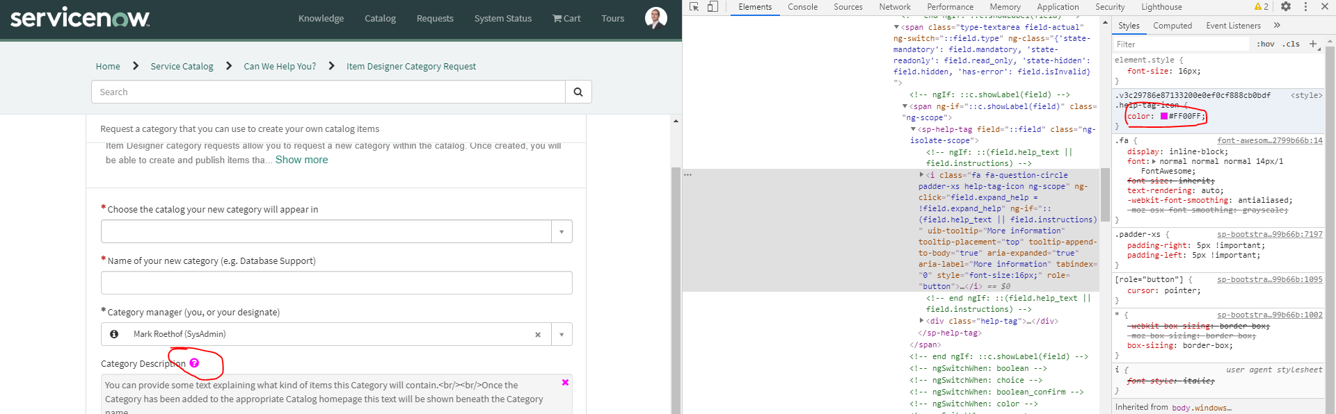 Solved: Disable catalog variable tool tip ( ? question mar... - Page 2 ...