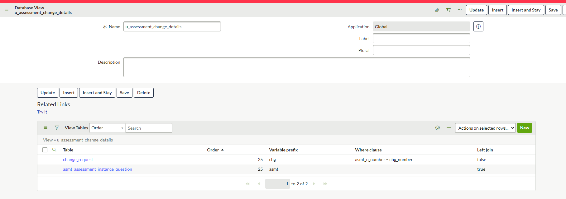Solved: Database View Help - ServiceNow Community