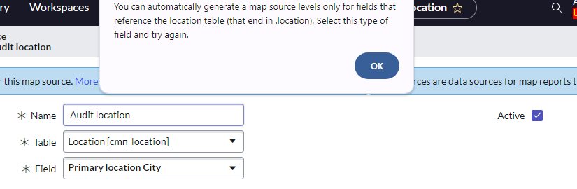 generate a map source levels only for fields that ... - ServiceNow ...
