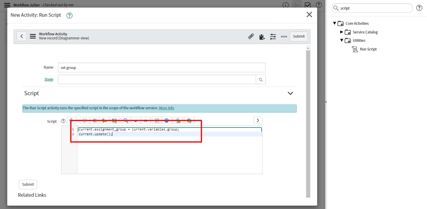 Assign ticket to group based on catalog variable (... - ServiceNow ...