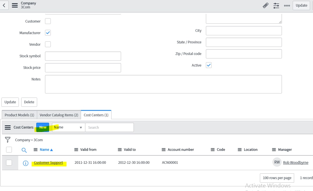 Adding cost center for a CI in CMDB - ServiceNow Community