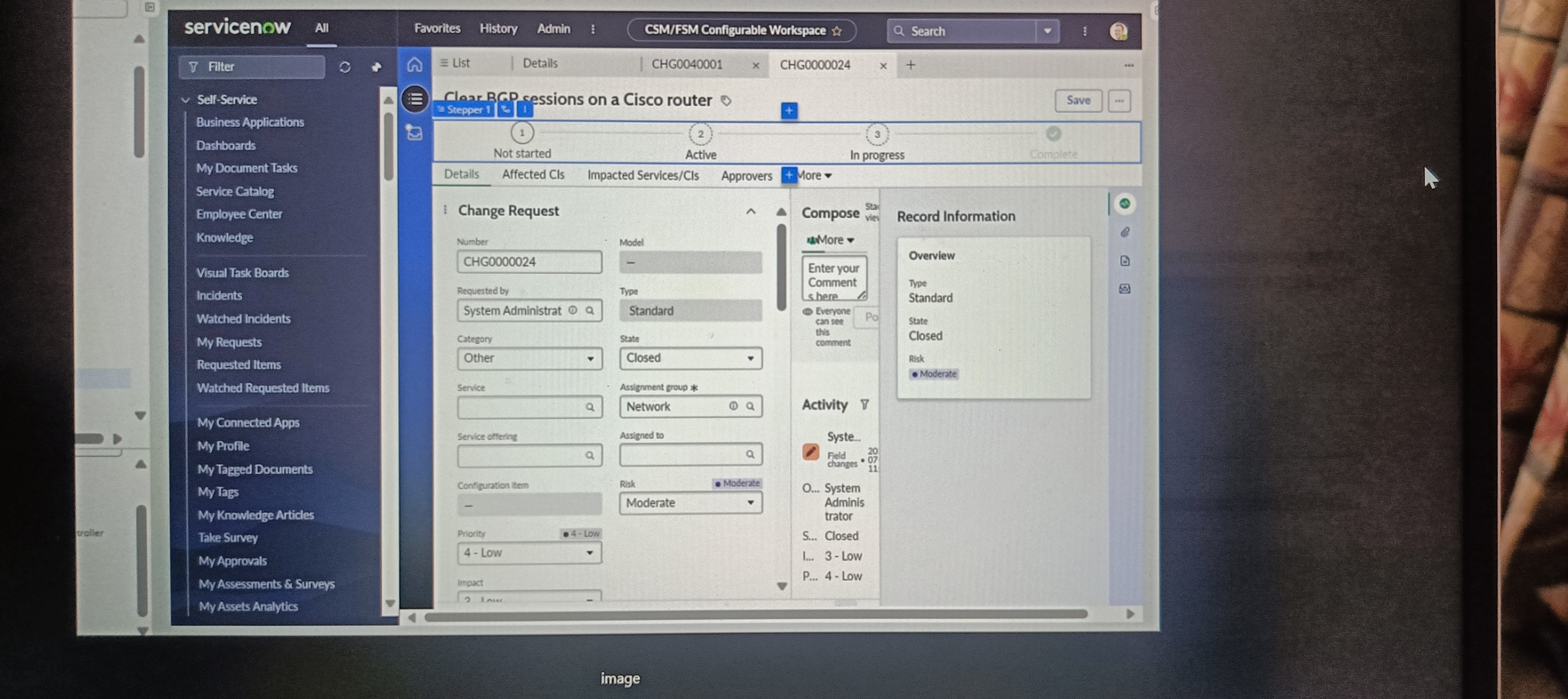 Component Identification Servicenow Stepper component showing incorrect status - ServiceNow Community