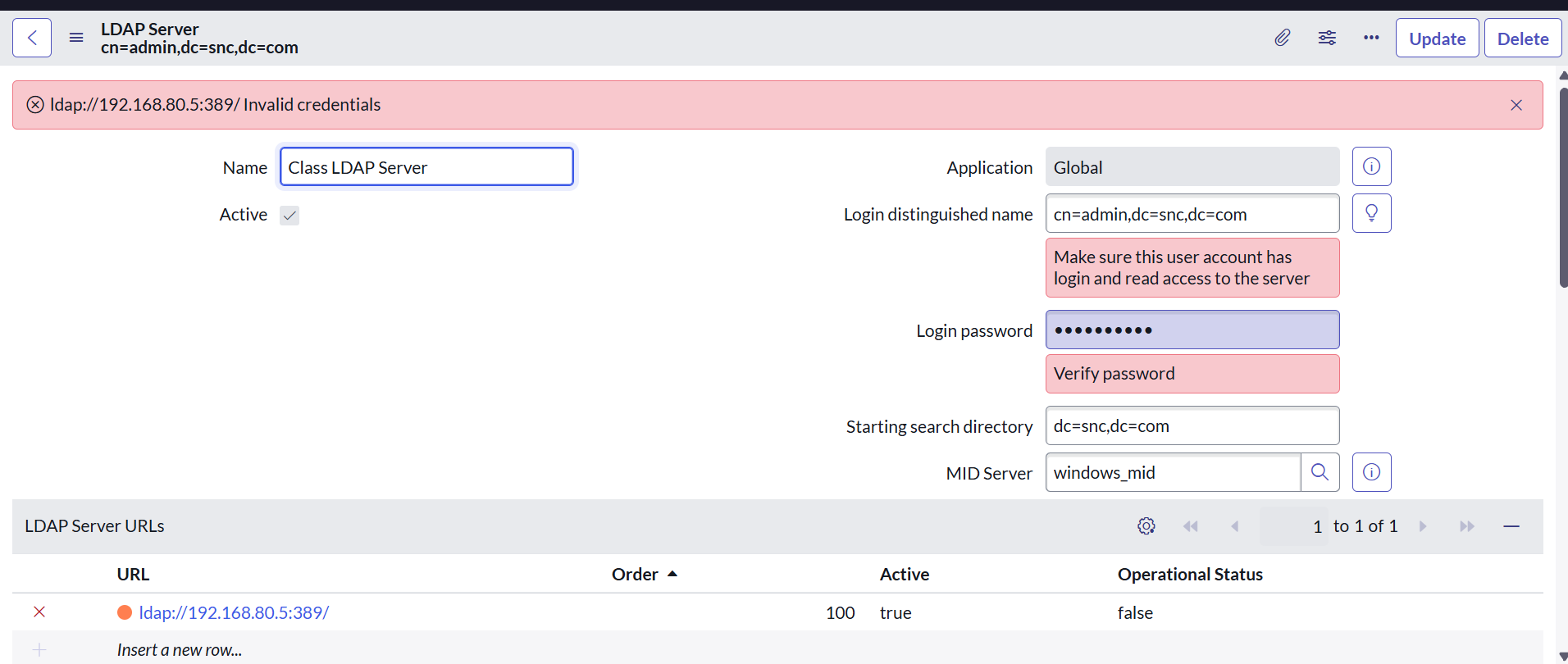 LDAP SERVER SET UP ISSUE WHILE TESTING CONNECTIVIT... - ServiceNow ...
