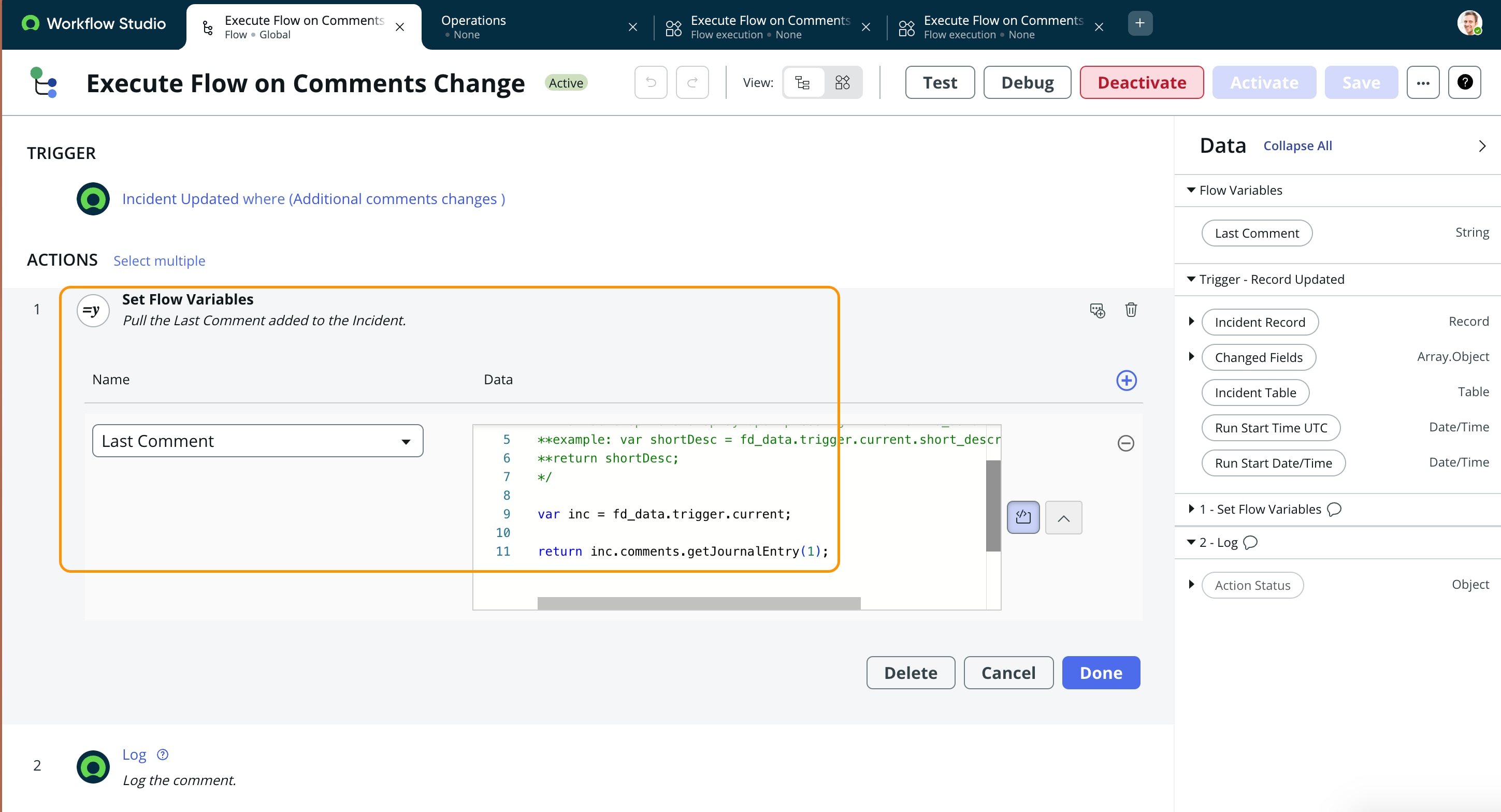 Solved: Execute Flow when Comment is added to an Incident - ServiceNow ...