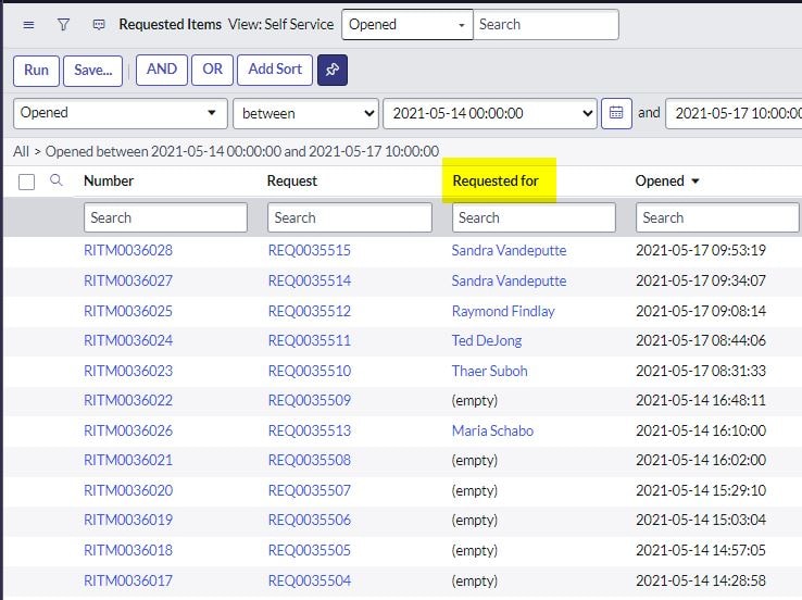 Solved: Requested Item/Requested For field is empty on the ...