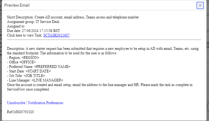 Information from RITM to tasks and Emails in an ex... - ServiceNow ...