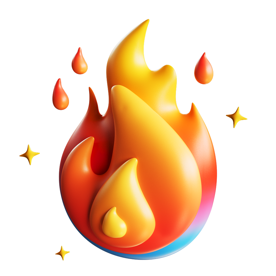 Une illustration audacieuse de flamme en 3D avec des étincelles dorées représente l’énergie et l’élan nécessaires pour développer les compétences ServiceNow les plus demandées.