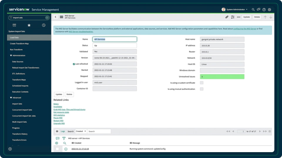 APIs and Integration Tools - Now Platform – ServiceNow