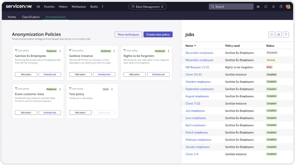 Secure data with strong authentication policies