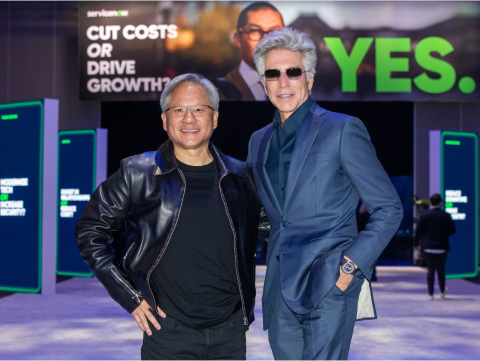NVIDIA 최고경영자 Jensen Huang과 ServiceNow 최고경영자 Bill McDermott