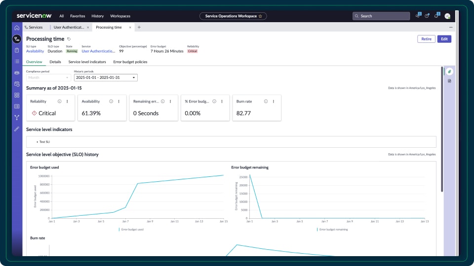 Learn service level indicators and pursue your service level objectives with Service Reliability Management.