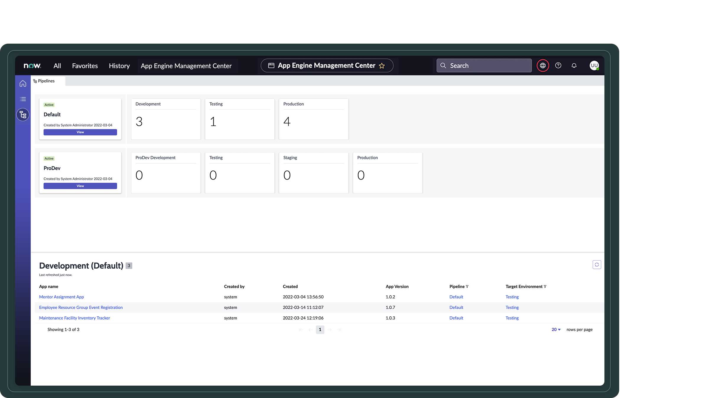 앱 개발 거버넌스 - ServiceNow