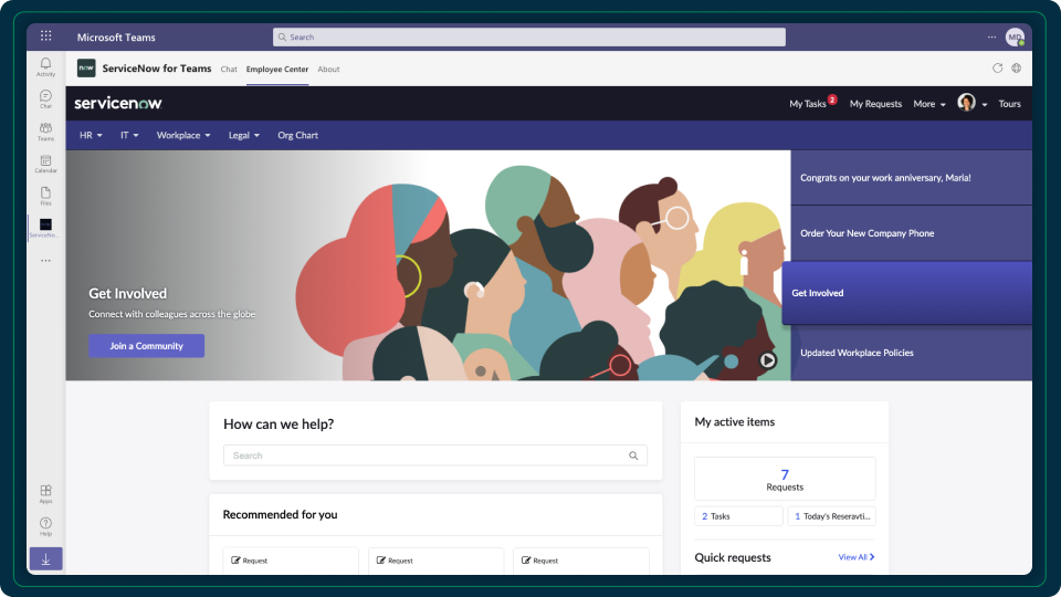 Employee Center – ServiceNow
