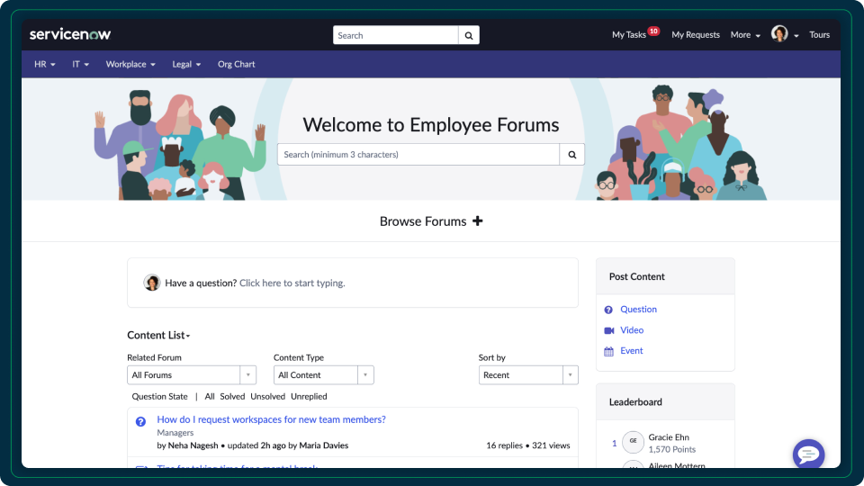 Employee Center – ServiceNow