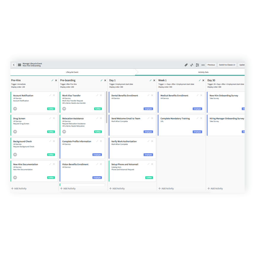 Enterprise Onboarding and Transitions ServiceNow