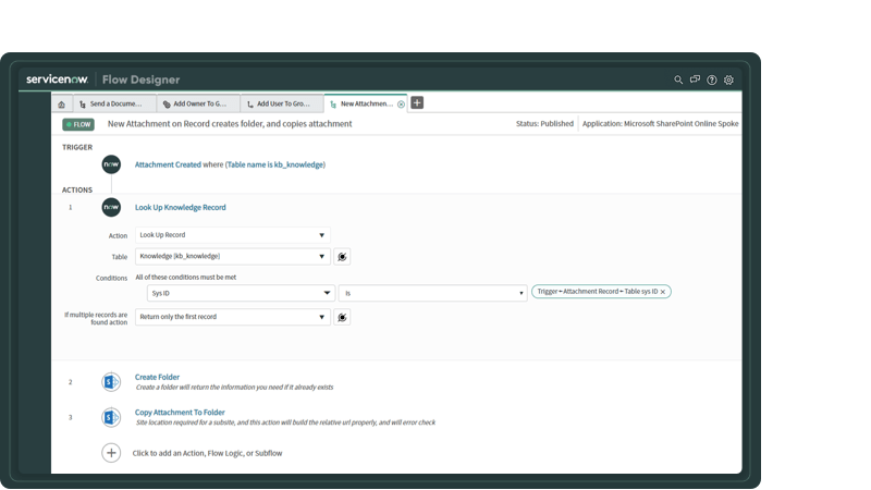 Flow Designer – No-Code Workflows - ServiceNow