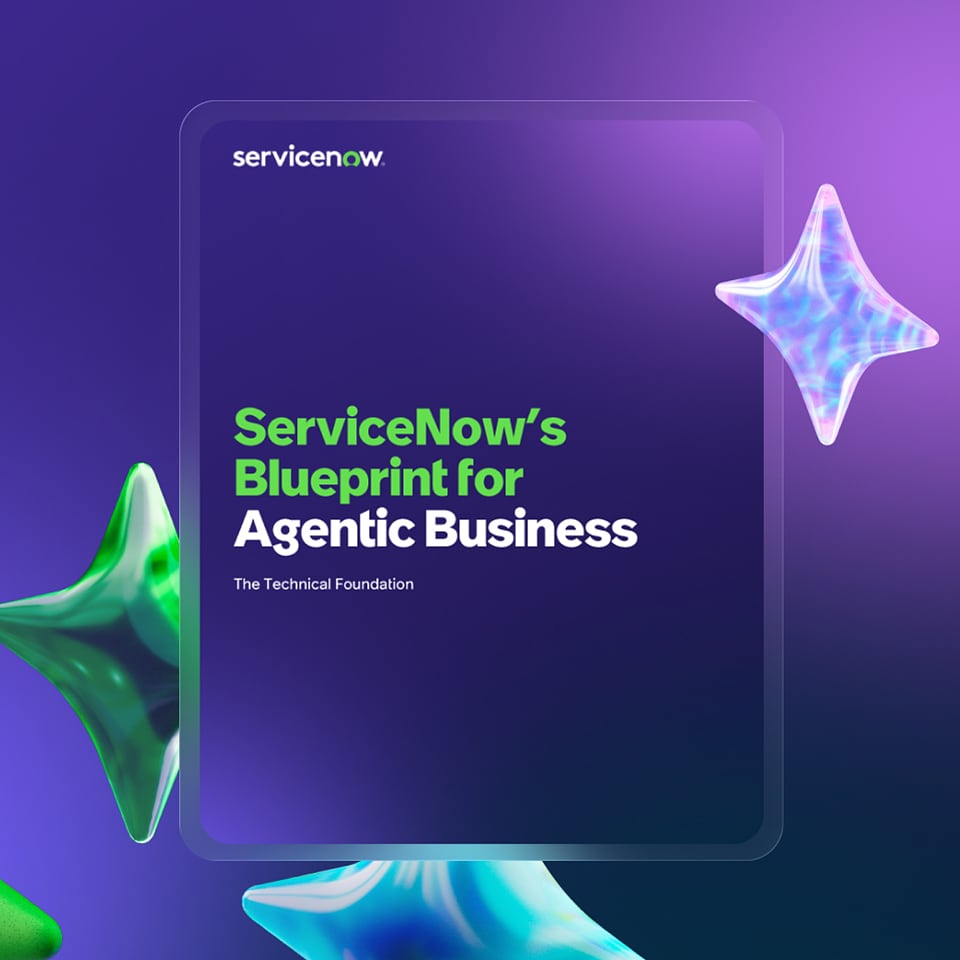 ServiceNow’s Blueprint for Agentic Business report image.