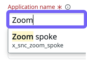 Select an existing application.