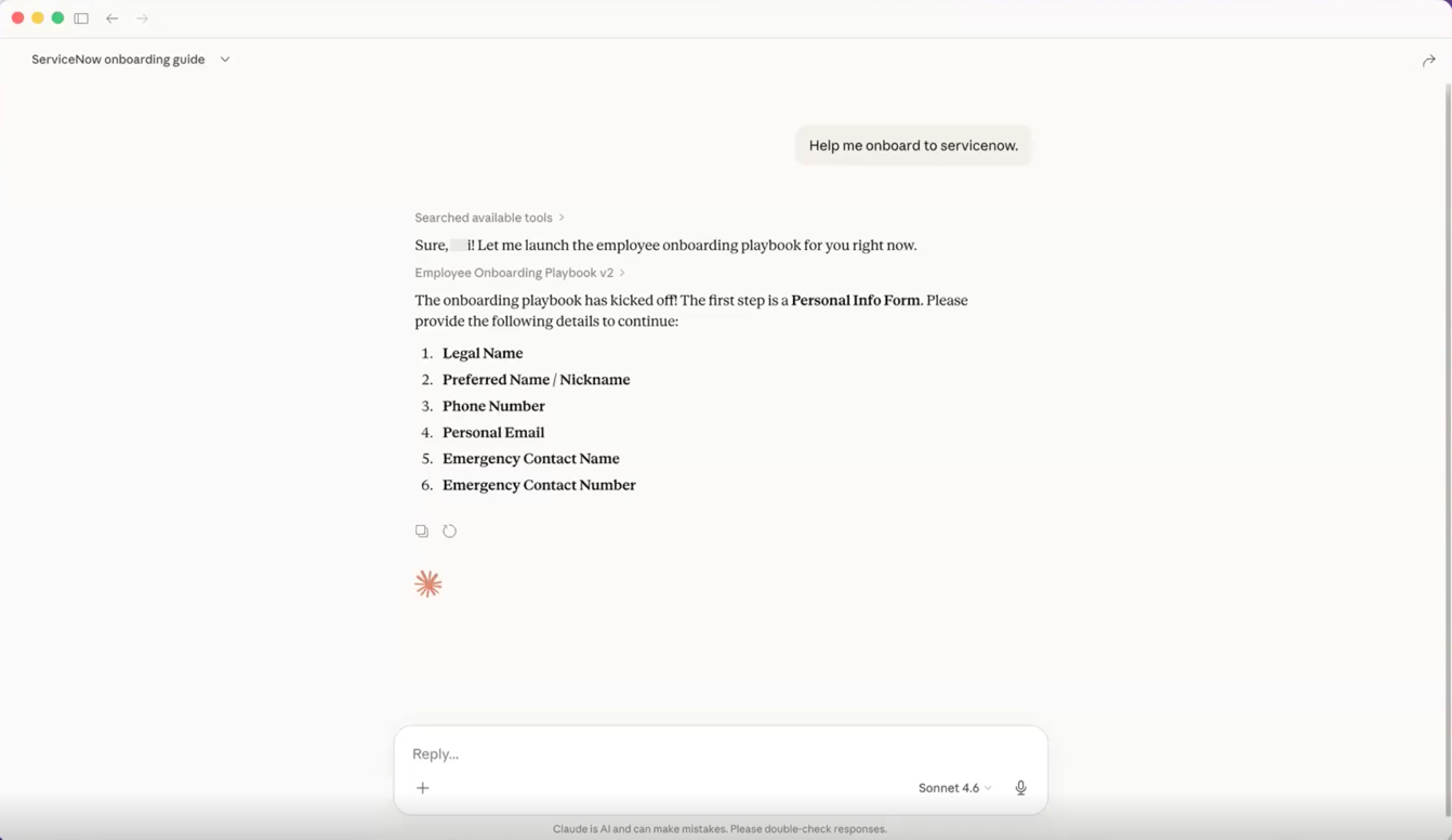 The playbook is now triggered and prompts the user for inputs.