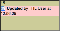 Vom ITIL-Anwender vorgenommene Änderungen