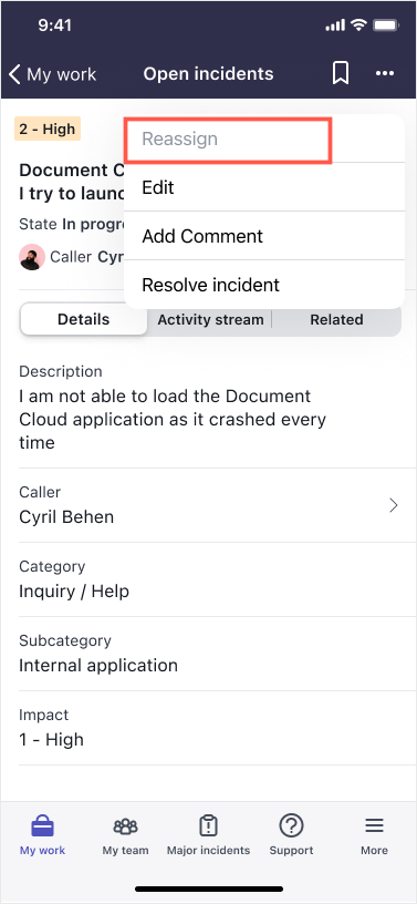 Certain actions are disabled in offline mode.