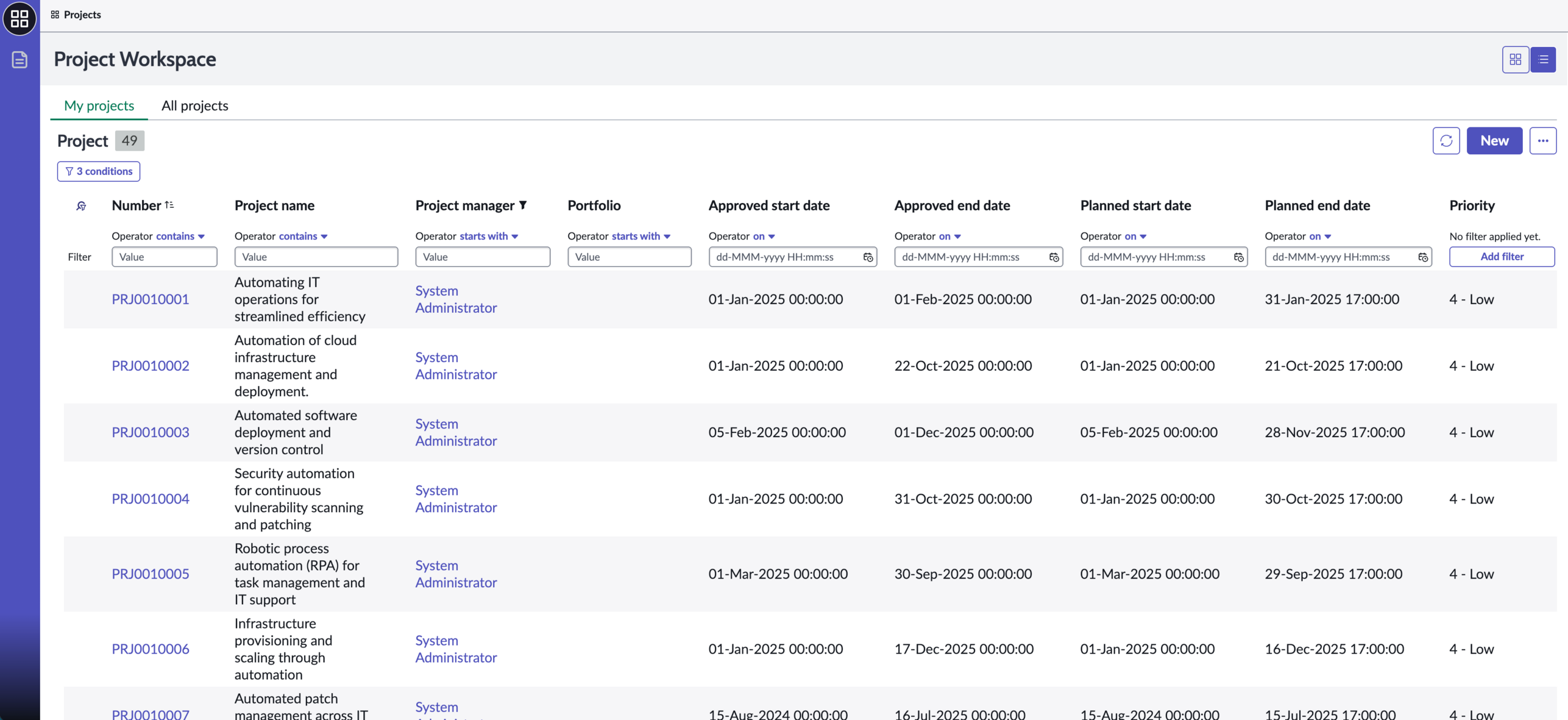 project-workspace-list-view