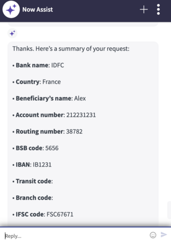 Récapitulatif de vos coordonnées bancaires.
