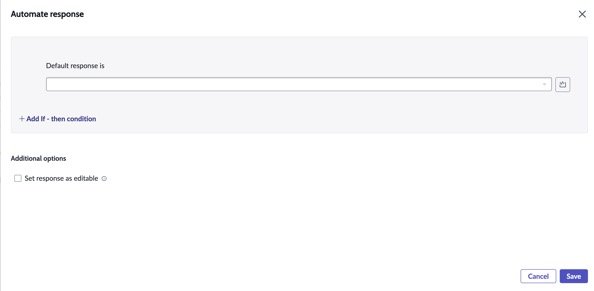 Configurer la réponse par défaut pour une question.