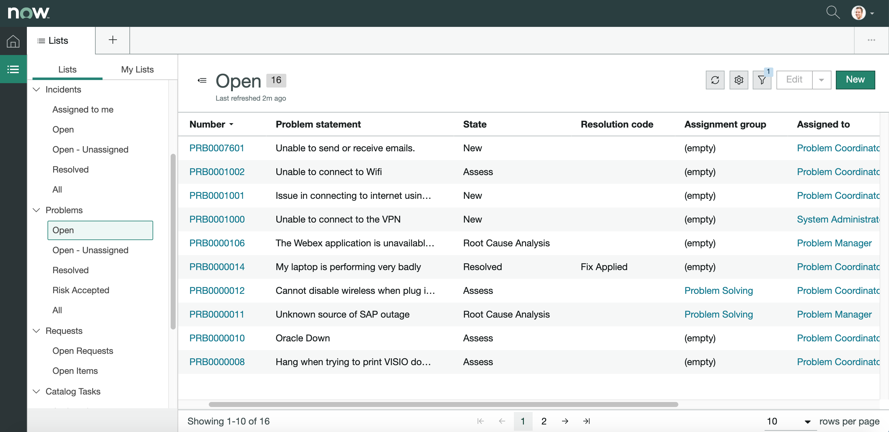 ITSM Agent Workspace - problema